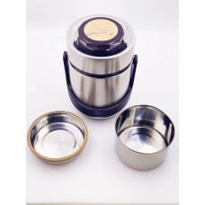 3-Tier Stainless Steel Insulated Thermos Lunch Box Container - 1.6L